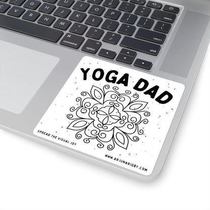 Yoga Dad Sticker White