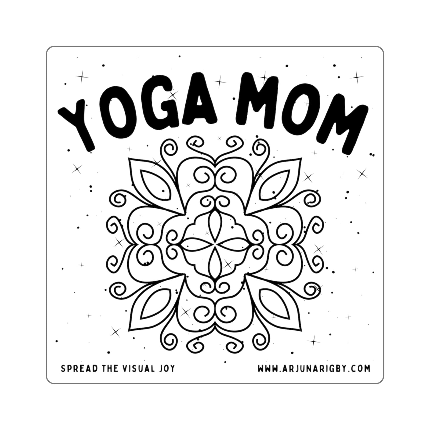 Yoga Mom Sticker White