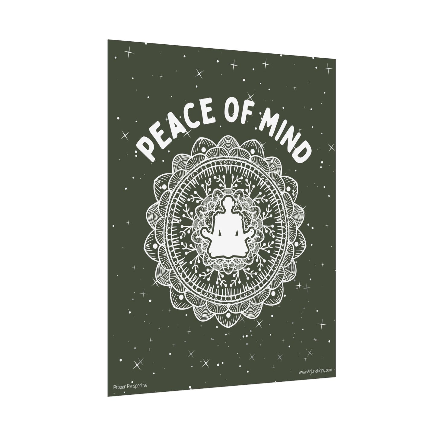 Peace of Mind Fine Art Poster green background