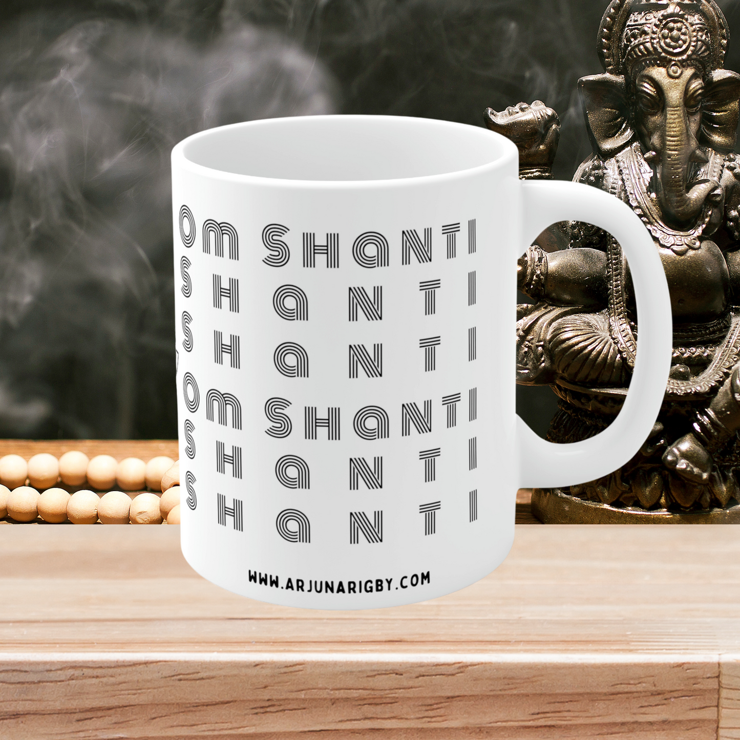 Om Shanti Shanti Shanti - Mug - Arjuna Rigby Art and Lifestyle Store