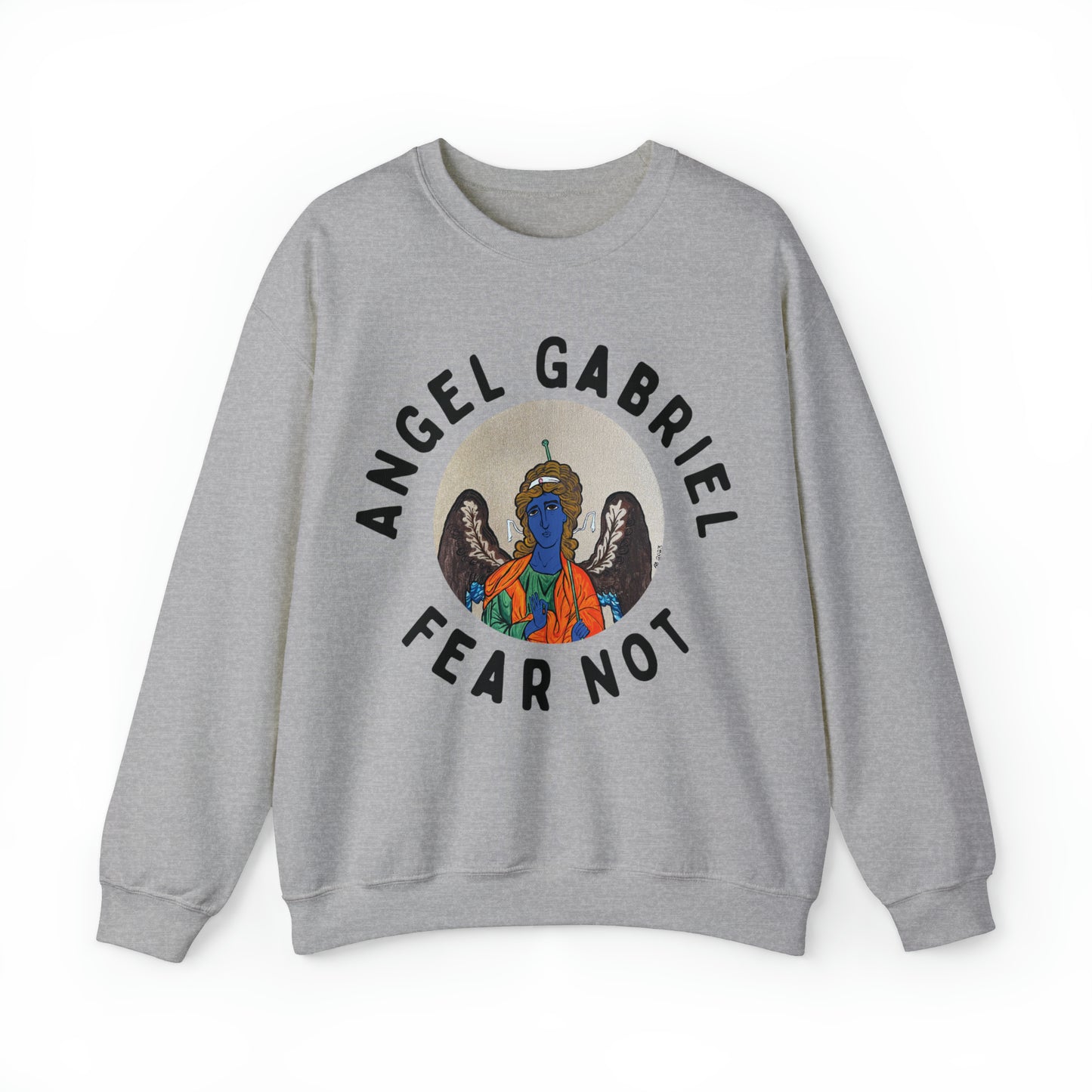 Angel Gabriel Crewneck Sweatshirt - Arjuna Rigby Art and Lifestyle Store