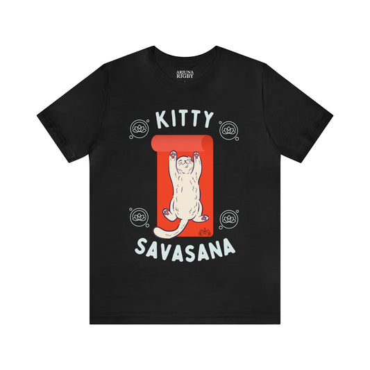 Kitty Savasana - Classic T-Shirt - Arjuna Rigby Art and Lifestyle Store