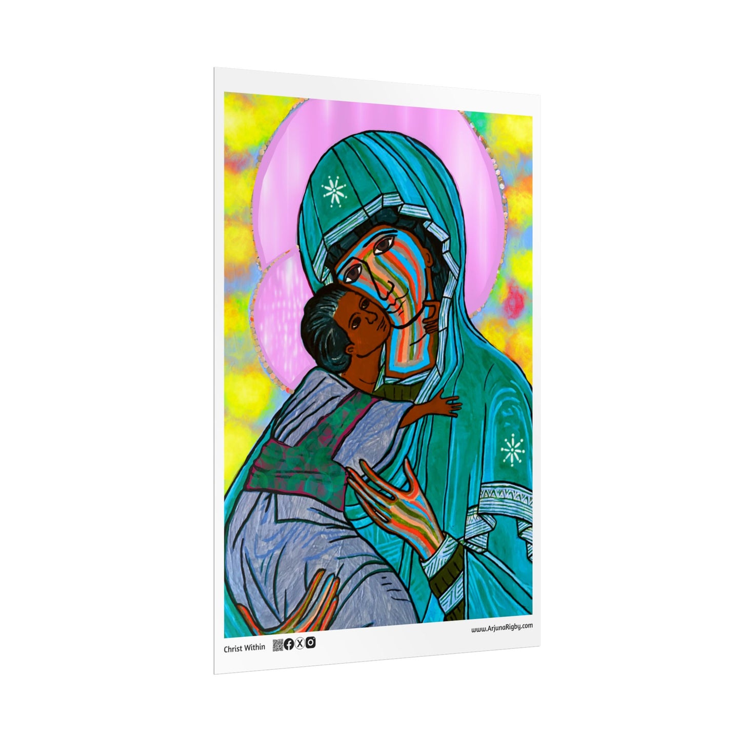 Christ Within Turquoise Rolled Fine Art Print