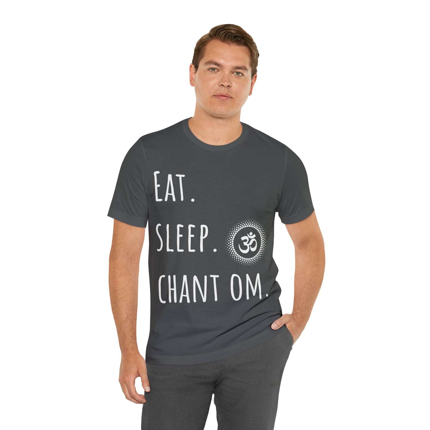 Eat. Sleep. Chant Om. T-Shirt - Arjuna Rigby Art and Lifestyle Store