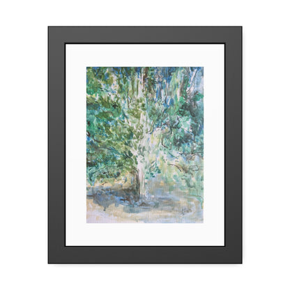 Pear Tree in Autumn Mist Framed Fine Art Print