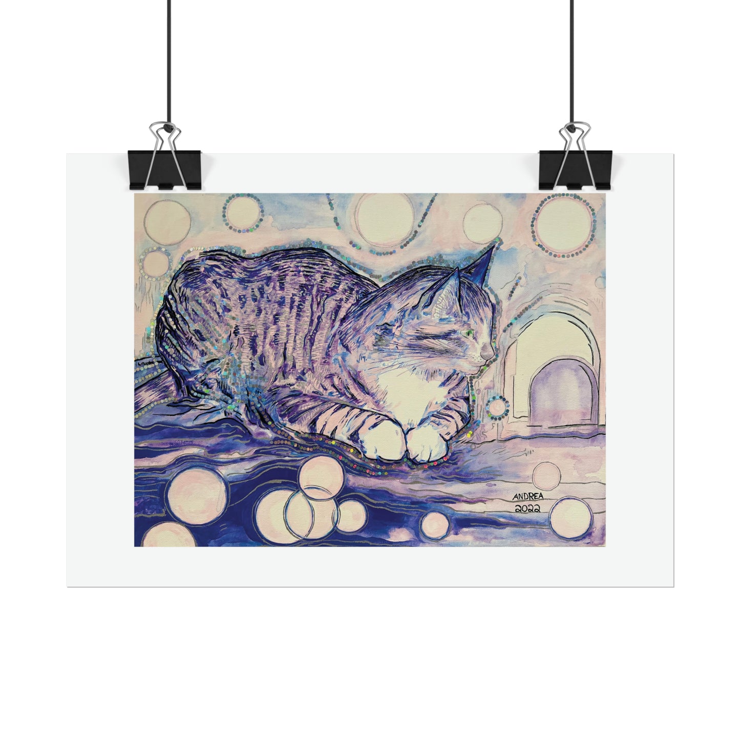 Cat Vibes Rolled Fine Art Print