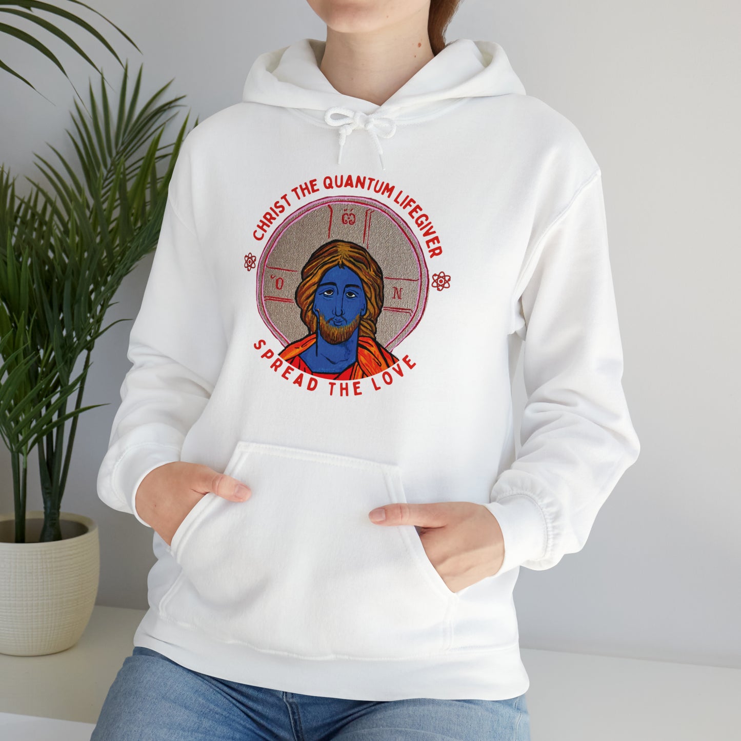 Christ the Quantum Lifegiver Hoodie - Arjuna Rigby Art and Lifestyle Store