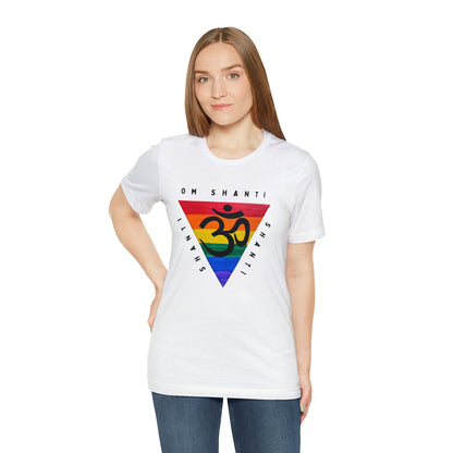 Rainbow Triangle OM T-Shirt - Arjuna Rigby Art and Lifestyle Store