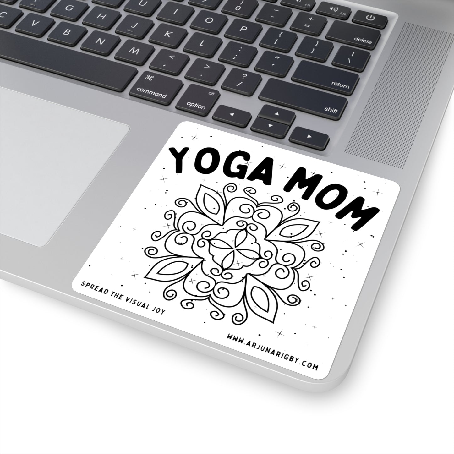 Yoga Mom Sticker White