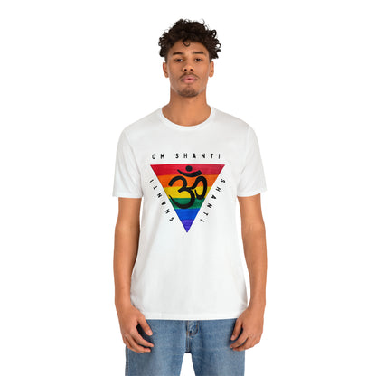 Rainbow Triangle OM T-Shirt - Arjuna Rigby Art and Lifestyle Store