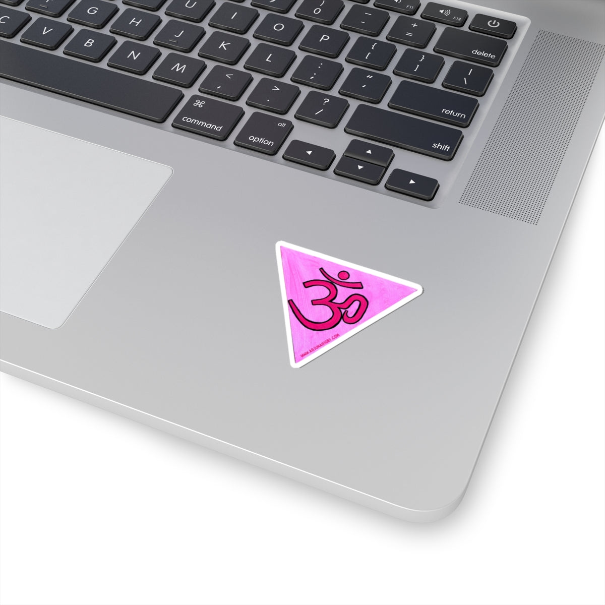 Pink Triangle OM Sticker - Arjuna Rigby Art and Lifestyle Store