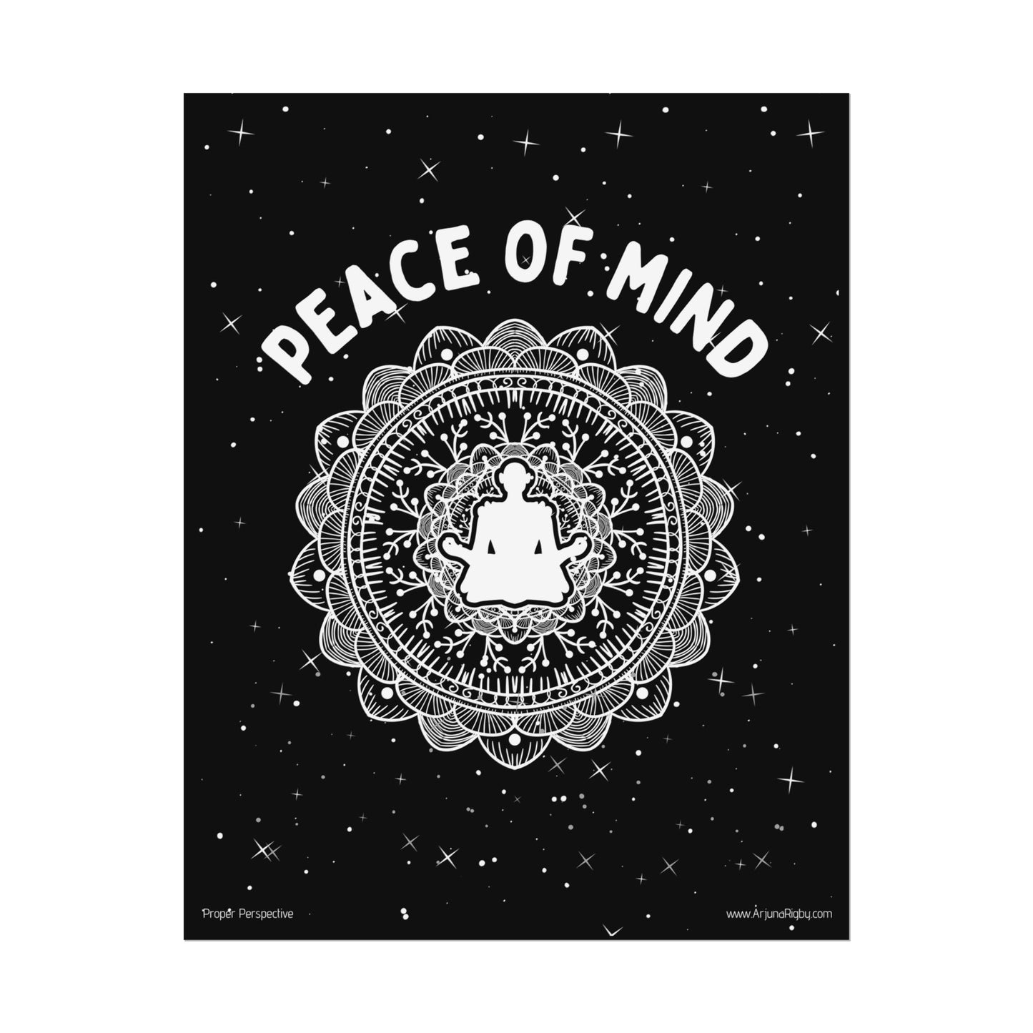 Peace of Mind Fine Art Poster black background