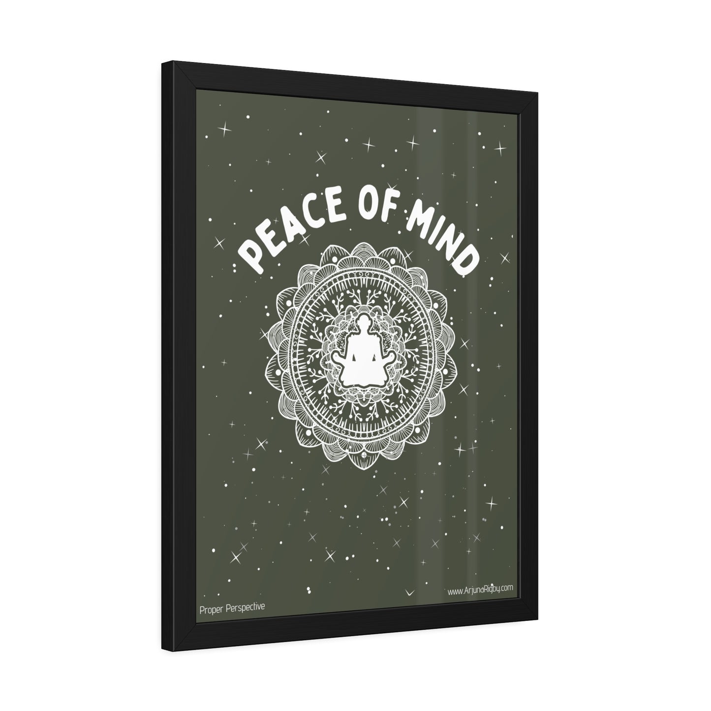 Peace of Mind Framed Fine Art Poster green background