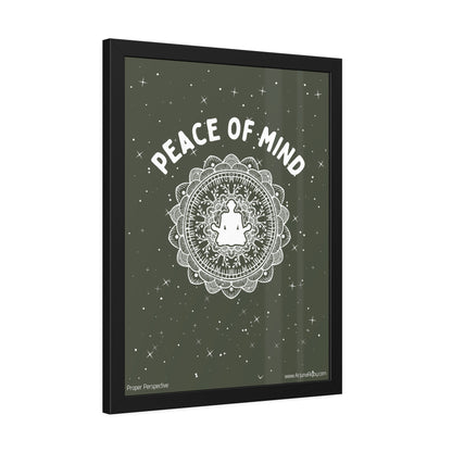 Peace of Mind Framed Fine Art Poster green background