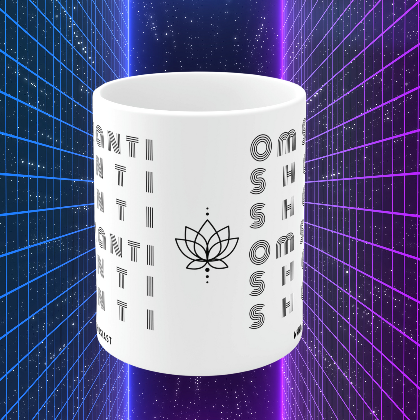 Om Shanti Shanti Shanti - Mug - Arjuna Rigby Art and Lifestyle Store