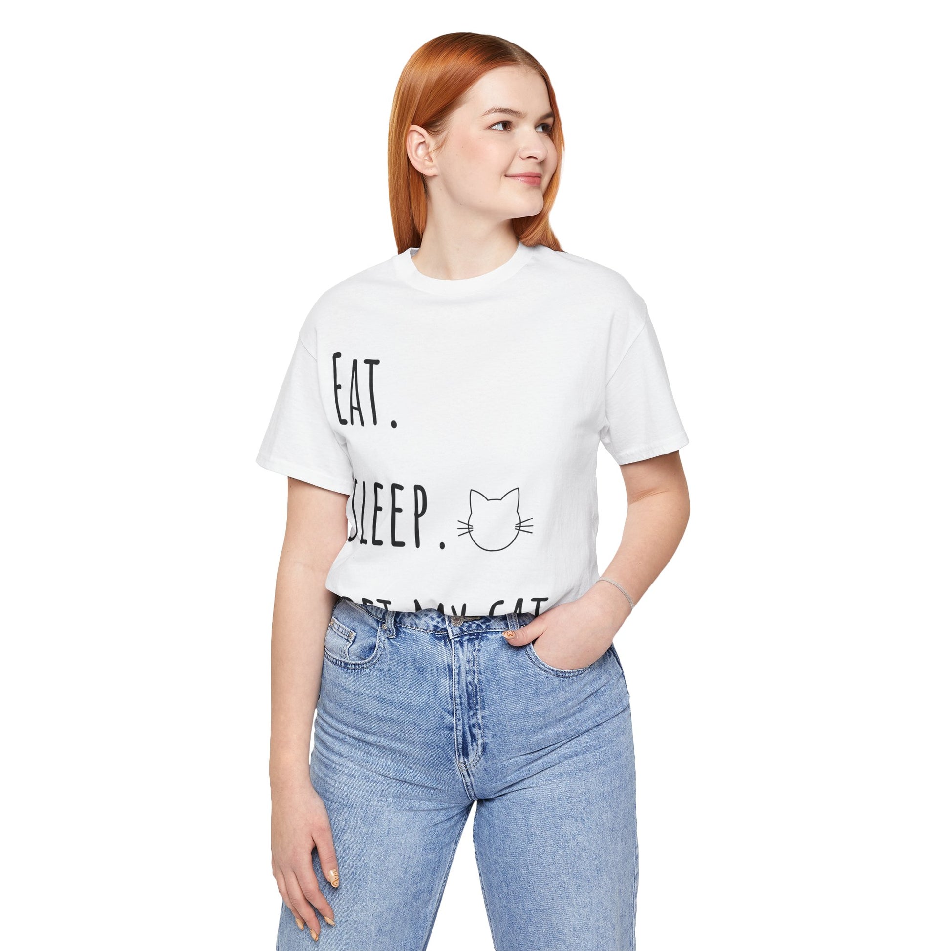 Eat. Sleep. Pet My Cat. T-Shirt - Arjuna Rigby Art and Lifestyle Store