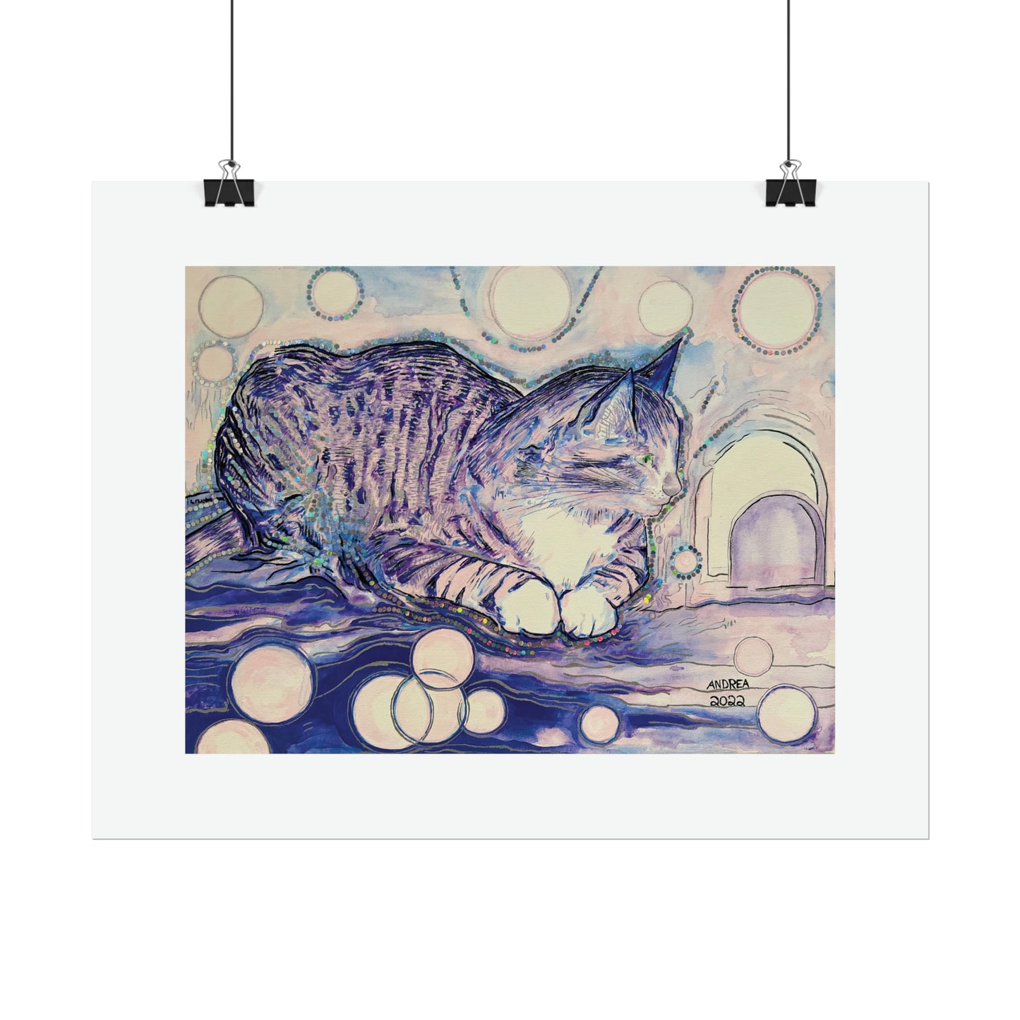 Cat Vibes Rolled Fine Art Print