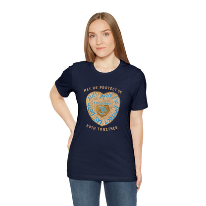 AUM May He Protect Us Both Together T-Shirt - Arjuna Rigby Art and Lifestyle Store