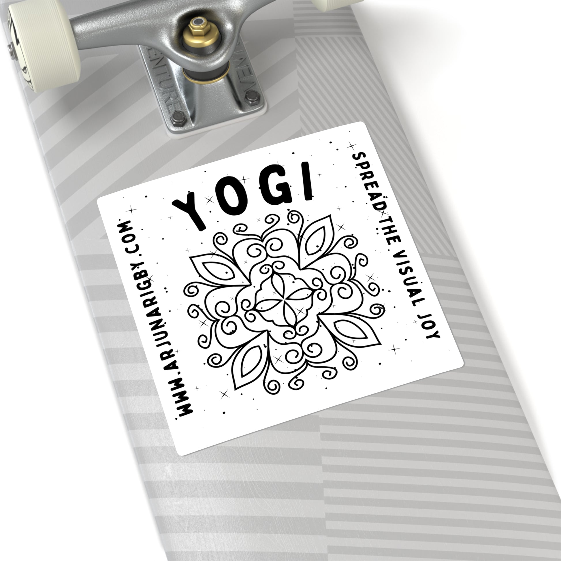 Yogi Sticker (White) - Arjuna Rigby Art and Lifestyle Store