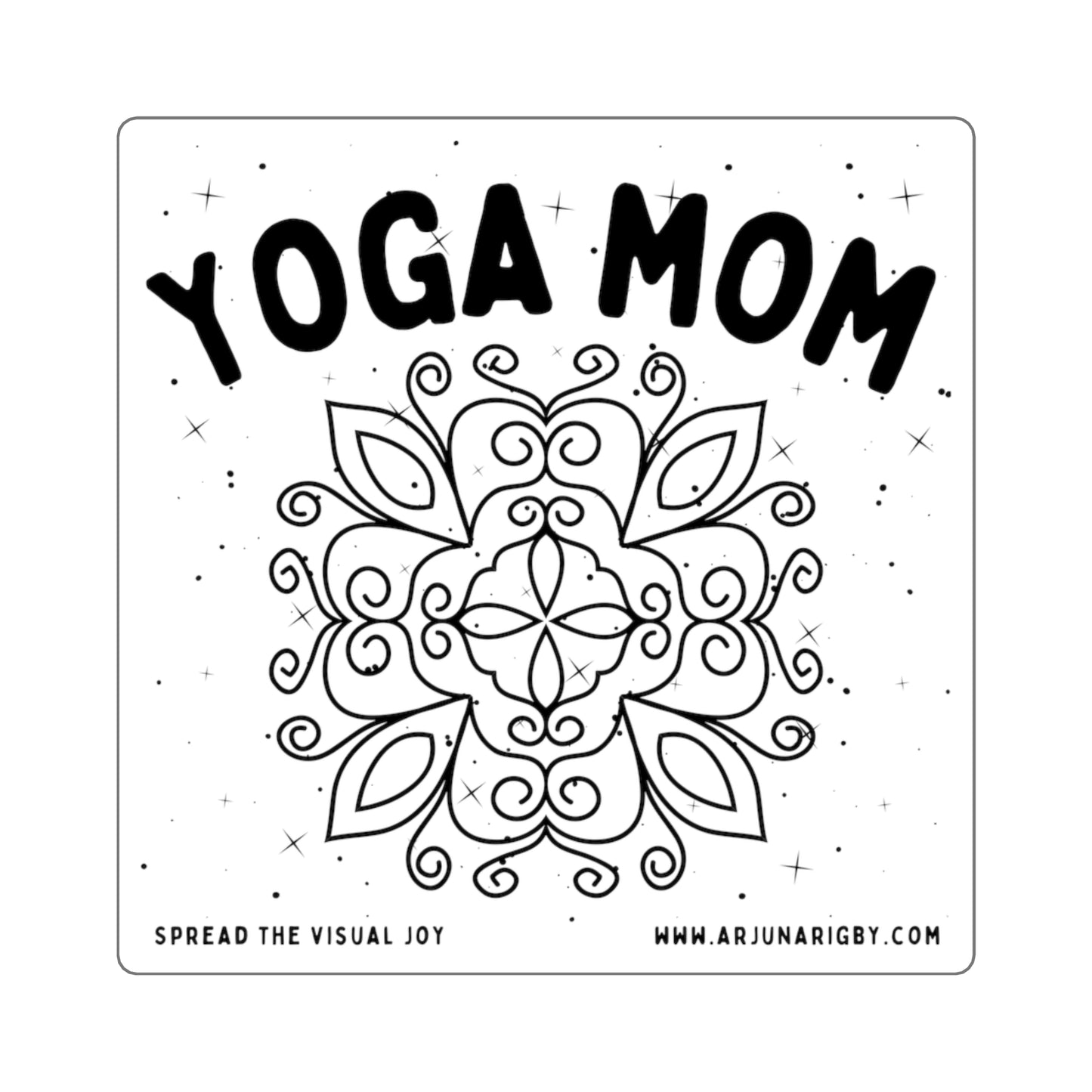 Yoga Mom Sticker White