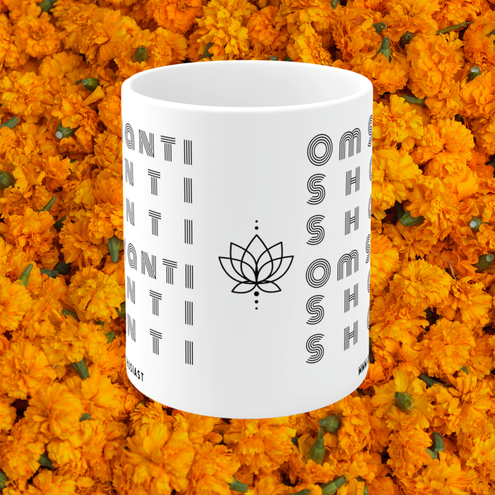 Om Shanti Shanti Shanti - Mug - Arjuna Rigby Art and Lifestyle Store