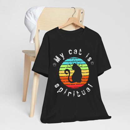 My Cat is Spiritual T-Shirt - Arjuna Rigby Art and Lifestyle Store