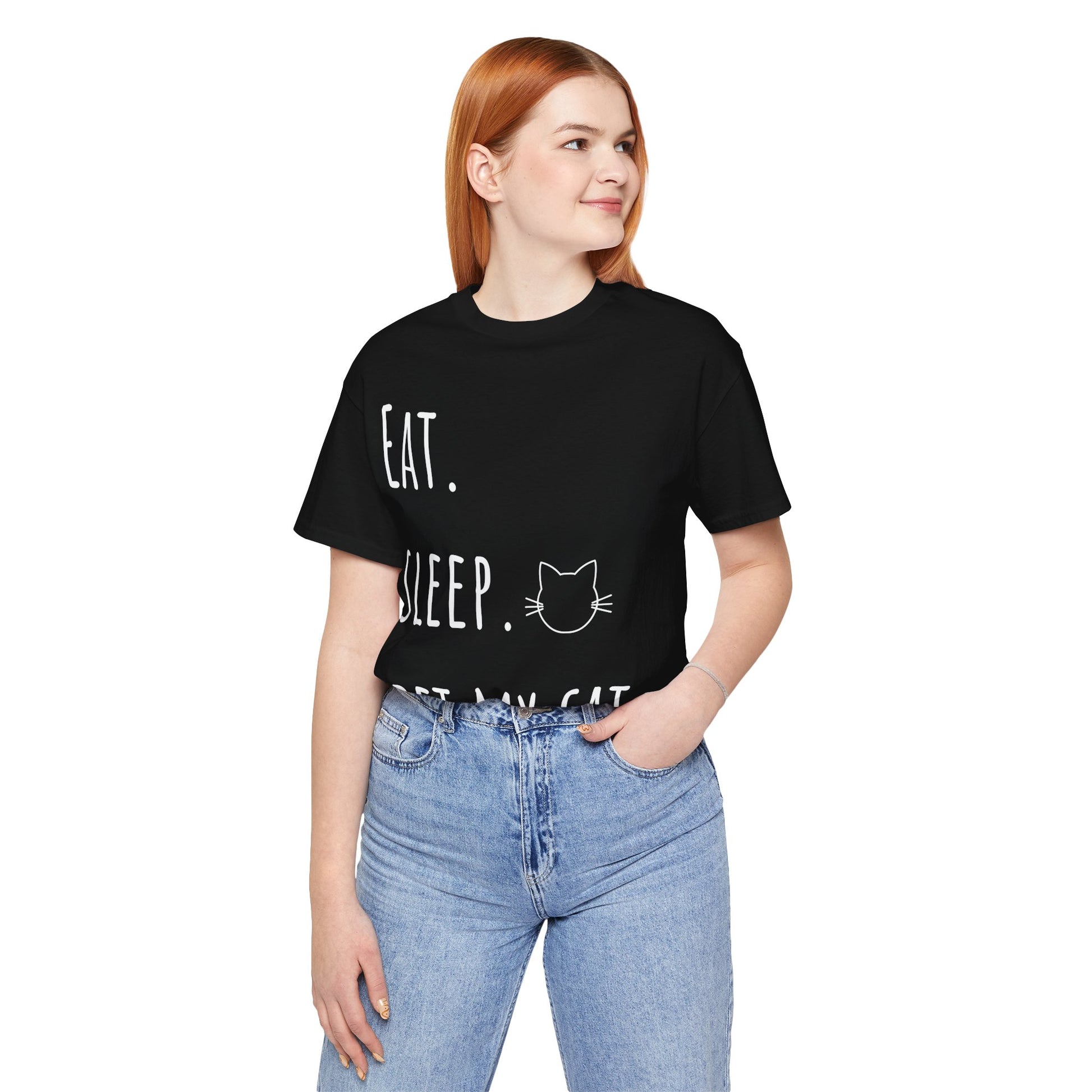 Eat. Sleep. Pet My Cat. T-Shirt - Arjuna Rigby Art and Lifestyle Store