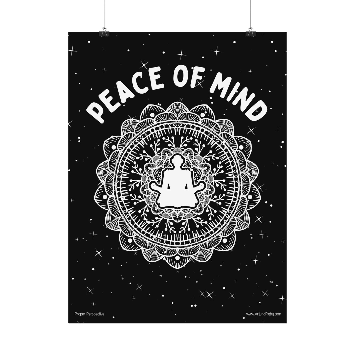 Peace of Mind Fine Art Poster black background