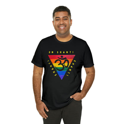 Rainbow Triangle OM T-Shirt - Arjuna Rigby Art and Lifestyle Store