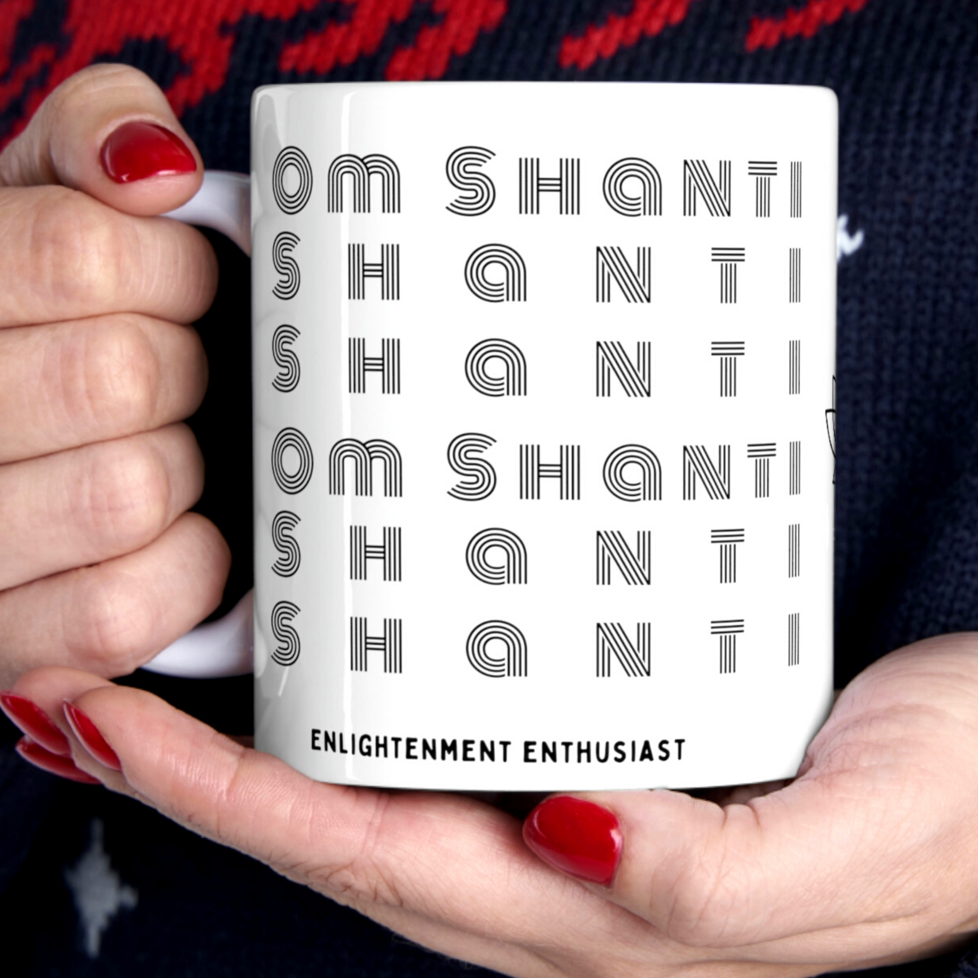 Om Shanti Shanti Shanti - Mug - Arjuna Rigby Art and Lifestyle Store