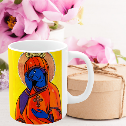 O Queen of Heaven Rejoice! - Mug - Arjuna Rigby Art and Lifestyle Store