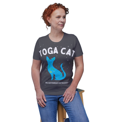 Yoga Cat T-Shirt - Arjuna Rigby Art and Lifestyle Store