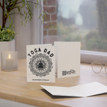 Yoga Dad Greeting Card - Arjuna Rigby Art and Lifestyle Store