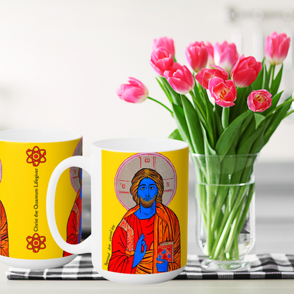 Christ the Quantum Lifegiver Jumbo Size Mug - Arjuna Rigby Art and Lifestyle Store