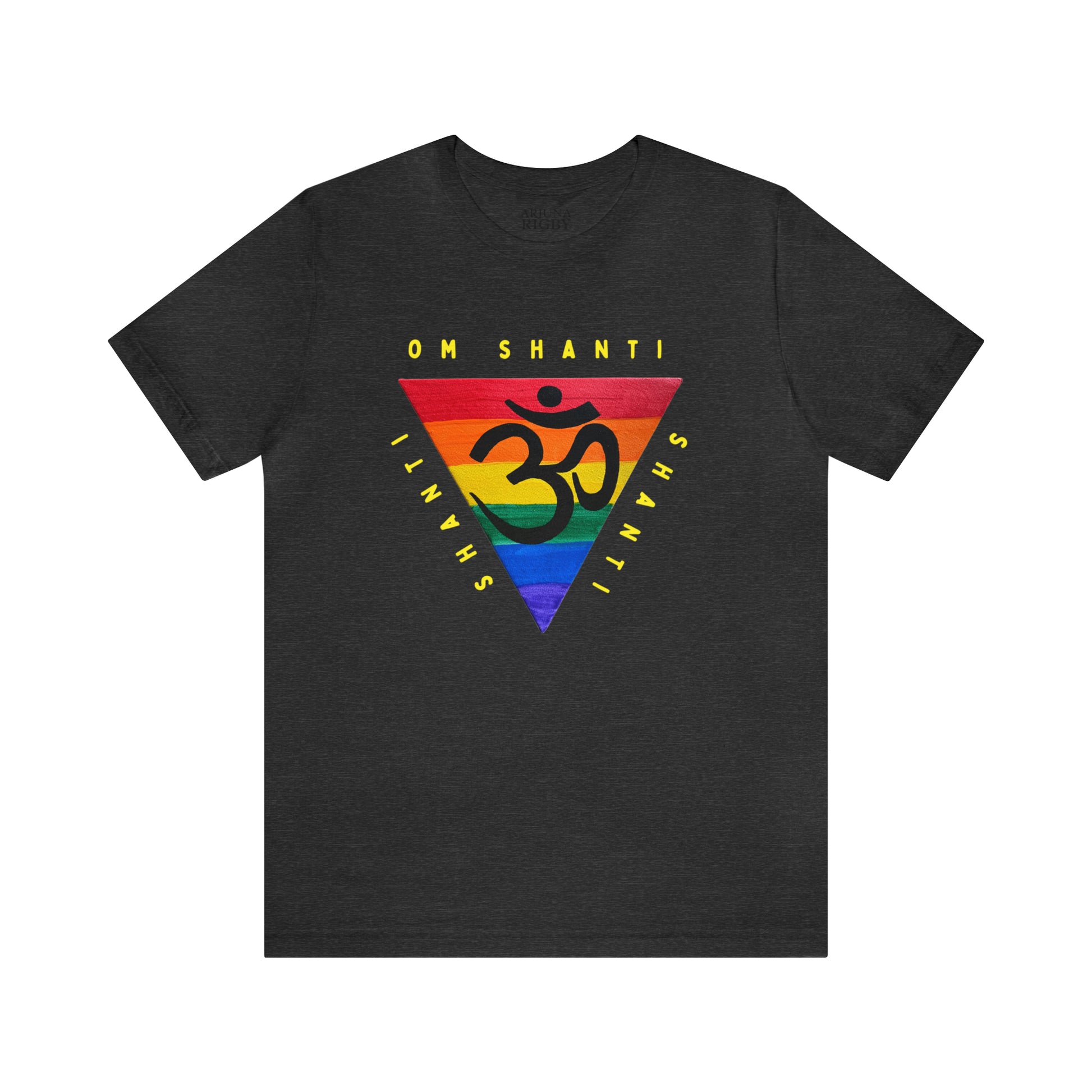 Rainbow Triangle OM T-Shirt - Arjuna Rigby Art and Lifestyle Store