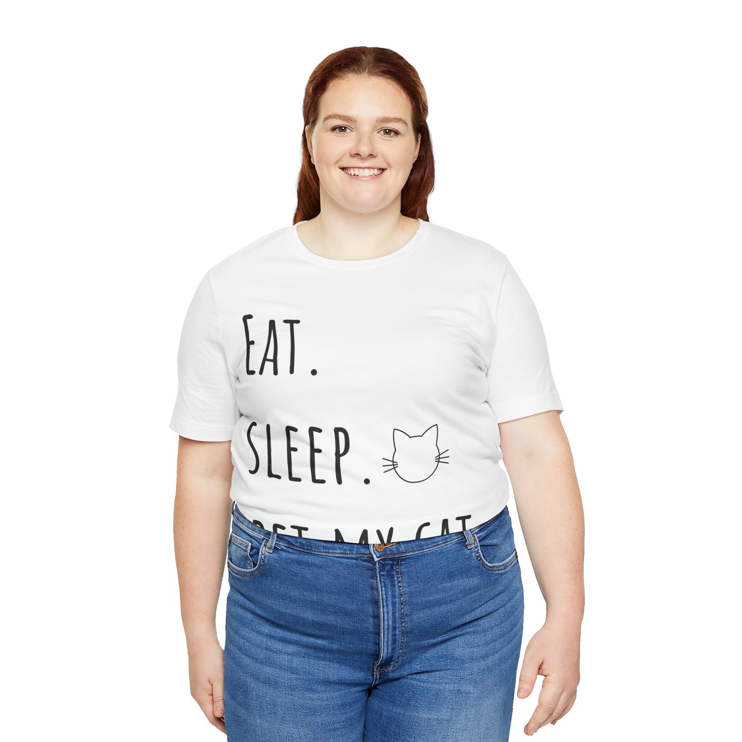 Eat. Sleep. Pet My Cat. T-Shirt - Arjuna Rigby Art and Lifestyle Store