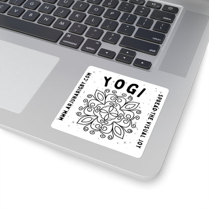 Yogi Sticker (White) - Arjuna Rigby Art and Lifestyle Store