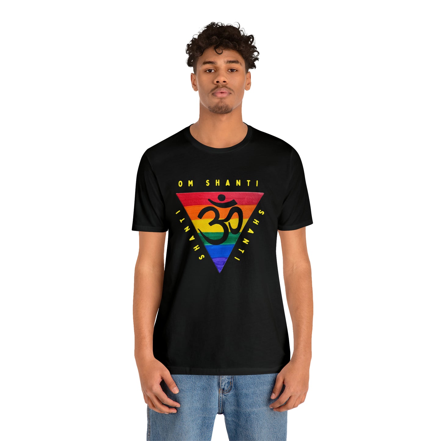 Rainbow Triangle OM T-Shirt - Arjuna Rigby Art and Lifestyle Store