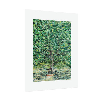 The Pear Tree or Dennis's Pitchfork Rolled Fine Art Print