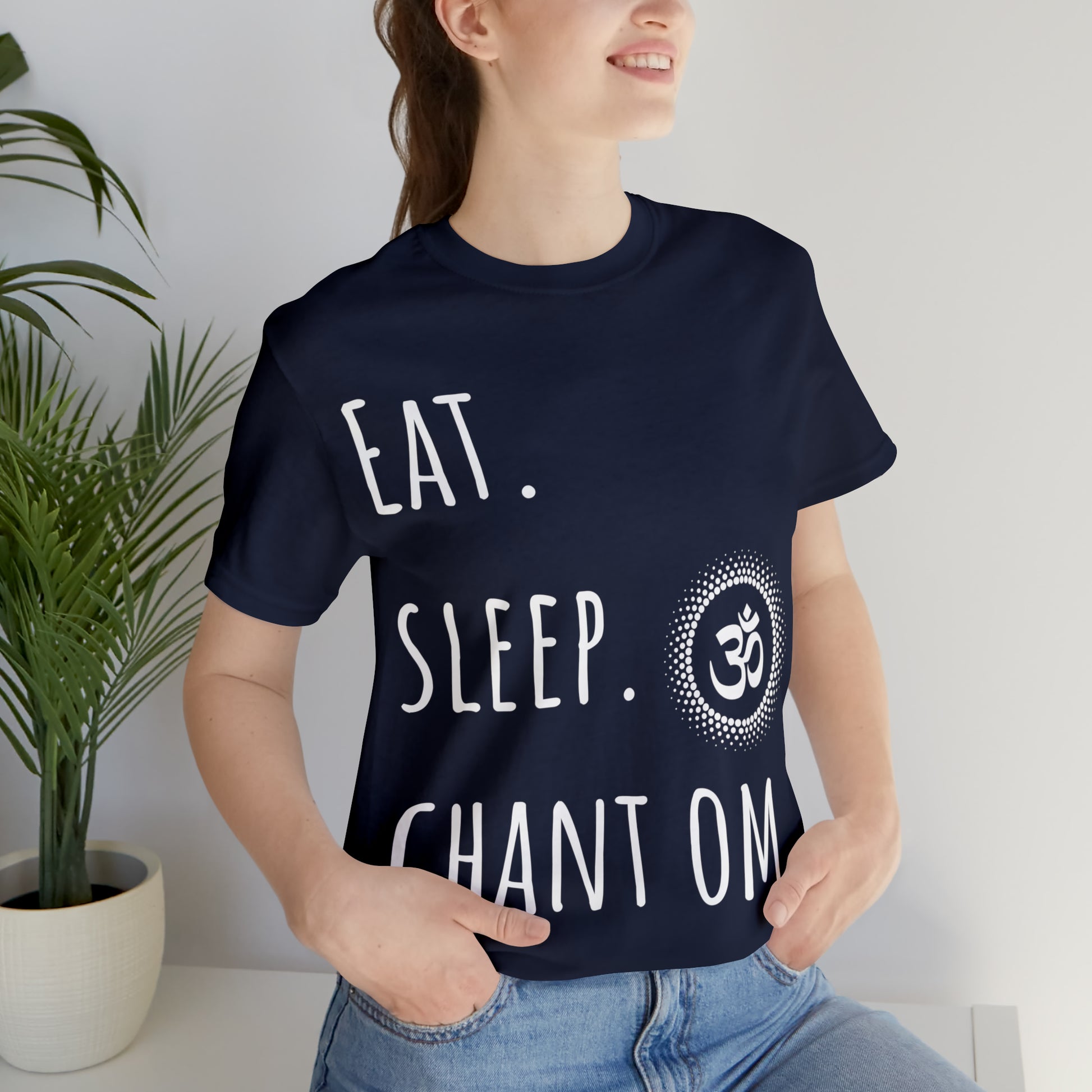 Eat. Sleep. Chant Om. T-Shirt - Arjuna Rigby Art and Lifestyle Store