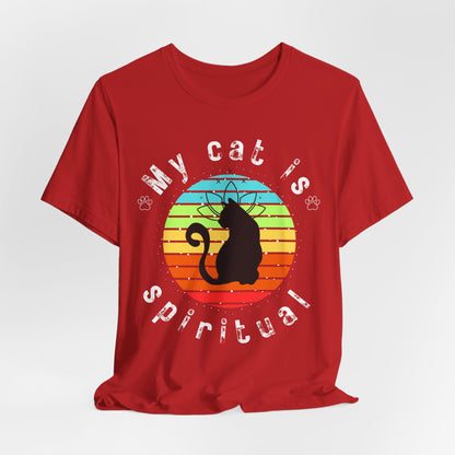 My Cat is Spiritual T-Shirt - Arjuna Rigby Art and Lifestyle Store