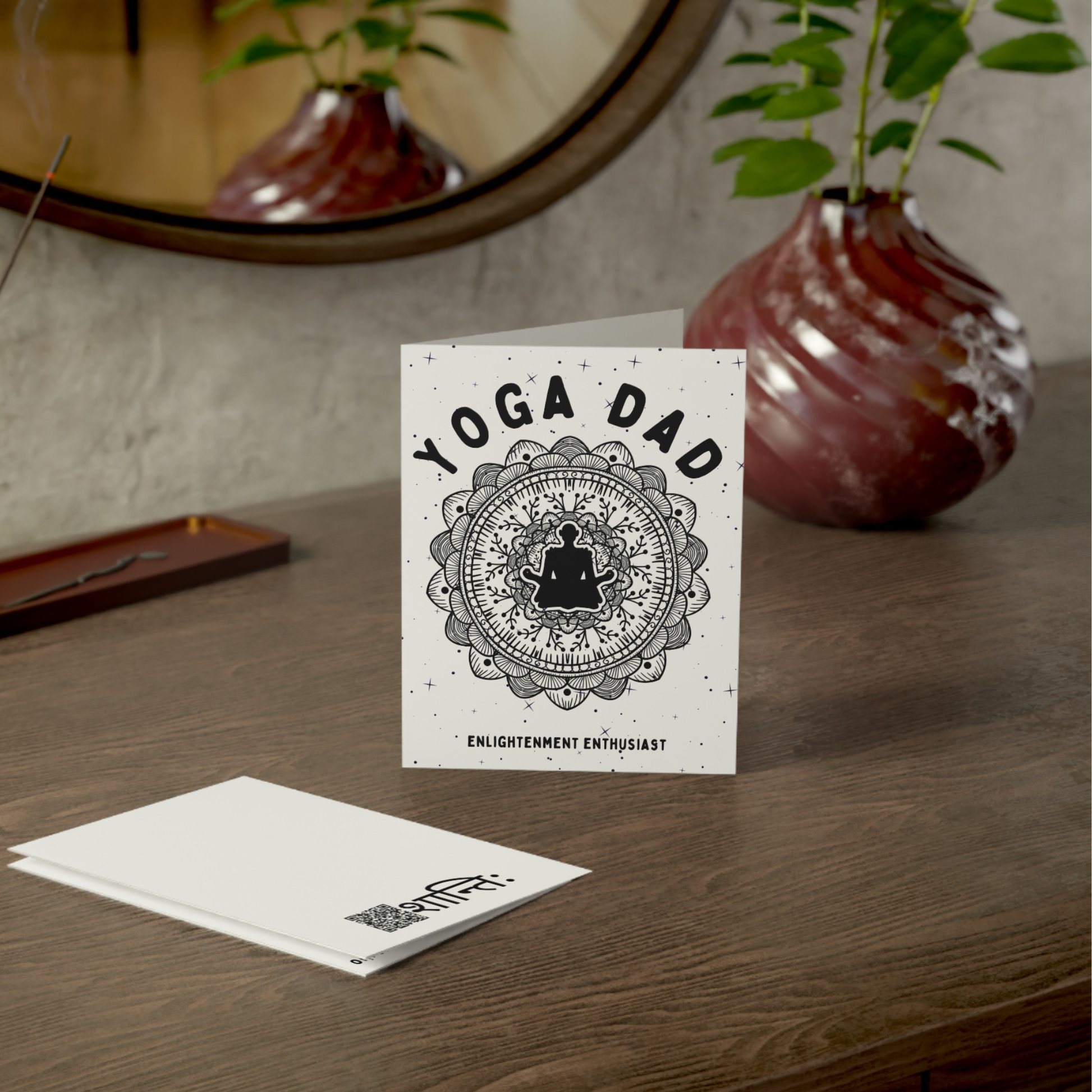 Yoga Dad Greeting Card - Arjuna Rigby Art and Lifestyle Store
