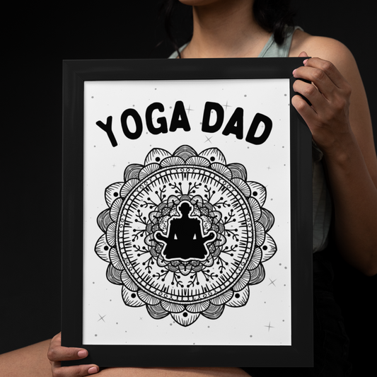 Yoga Dad Fine Art Poster white background - Arjuna Rigby Art and Lifestyle Store