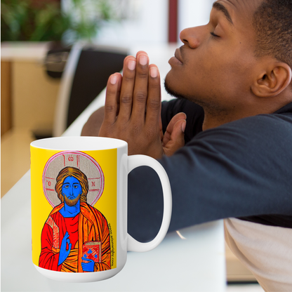 Christ the Quantum Lifegiver Jumbo Size Mug - Arjuna Rigby Art and Lifestyle Store