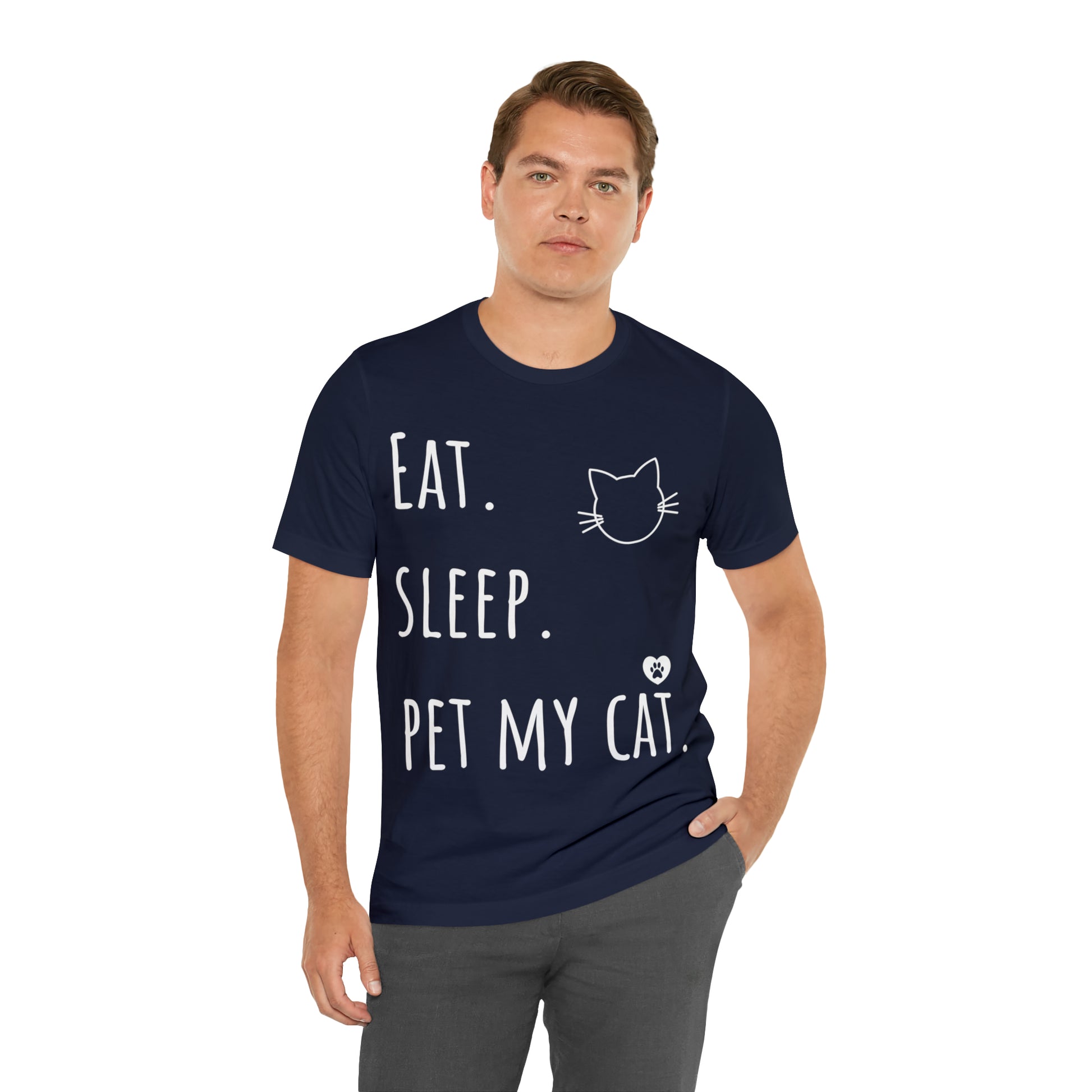 Eat. Sleep. Pet My Cat. - Classic T-Shirt - Arjuna Rigby Art and Lifestyle Store