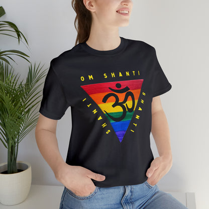 Rainbow Triangle OM T-Shirt - Arjuna Rigby Art and Lifestyle Store