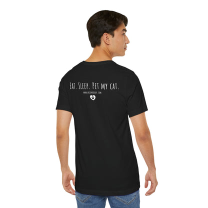 Eat. Sleep. Pet My Cat. T-Shirt - Arjuna Rigby Art and Lifestyle Store