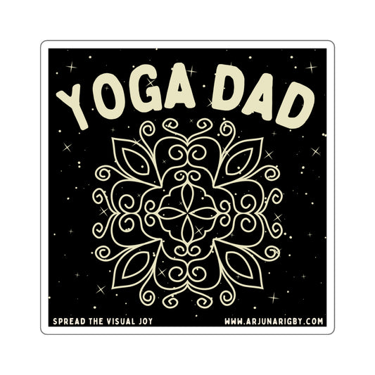 Yoga Dad Sticker - Arjuna Rigby Art and Lifestyle Store
