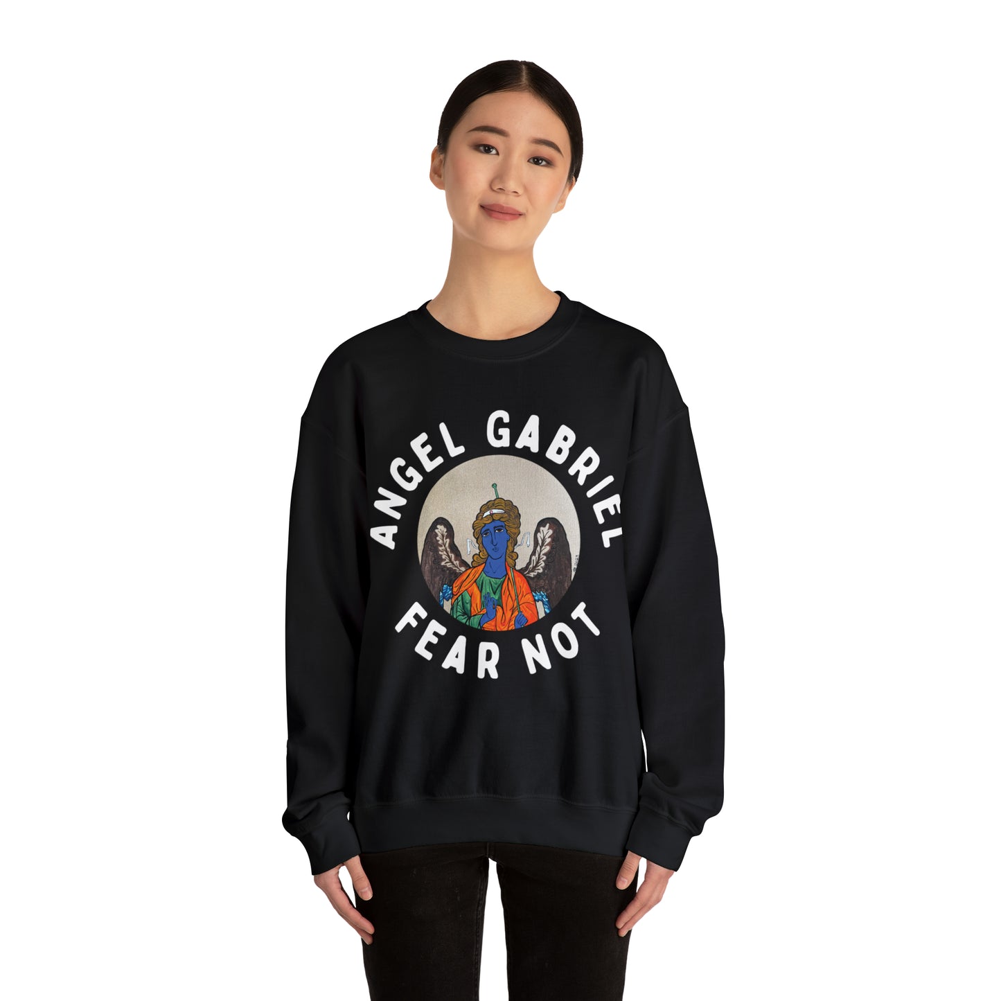 Angel Gabriel Crewneck Sweatshirt - Arjuna Rigby Art and Lifestyle Store