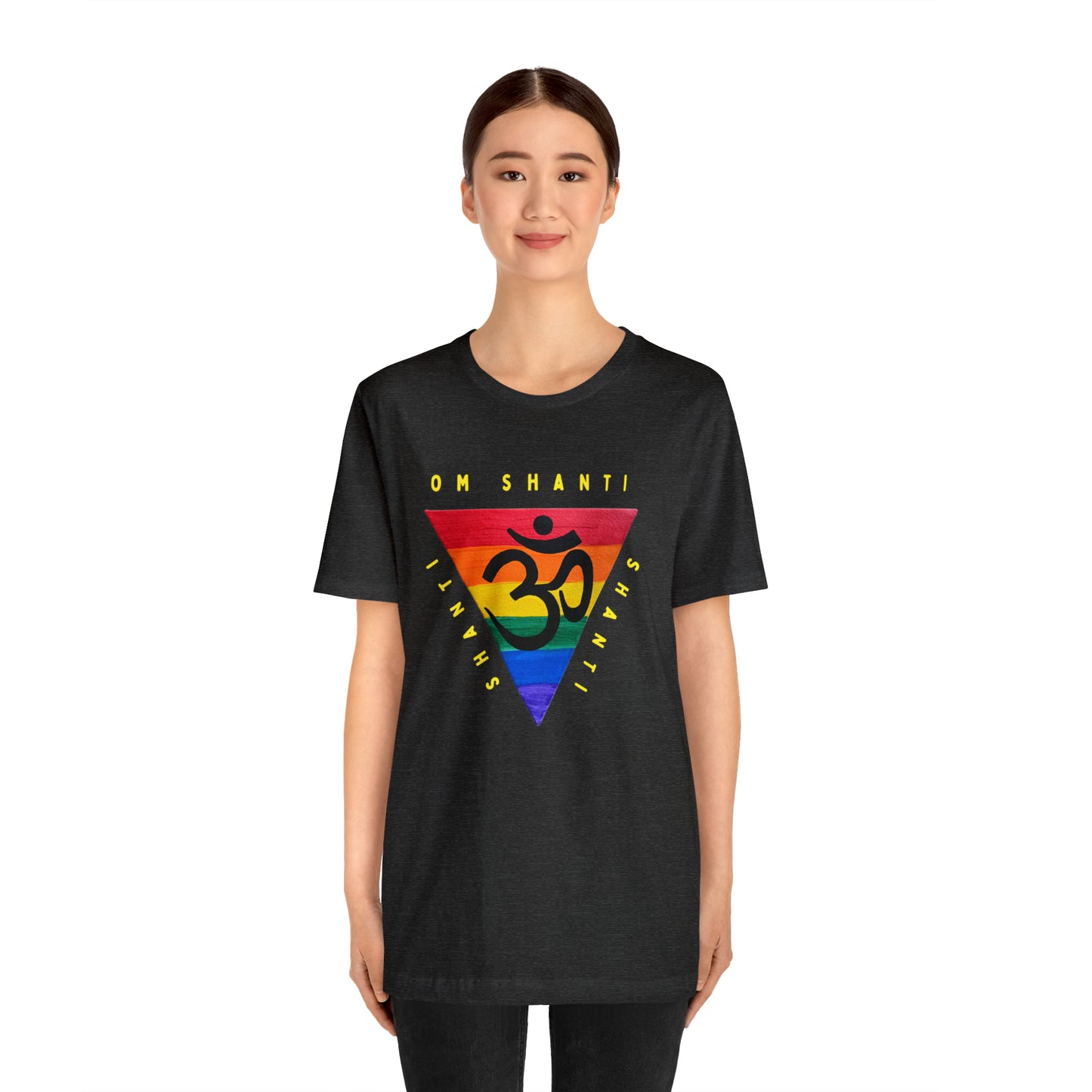 Rainbow Triangle OM T-Shirt - Arjuna Rigby Art and Lifestyle Store